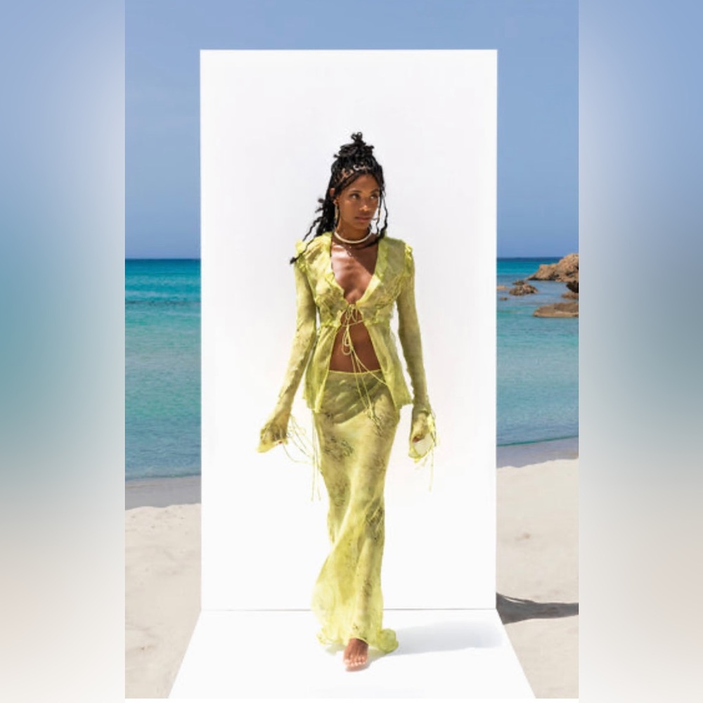 Rat & Boa Cobra Skirt and Top in Lime